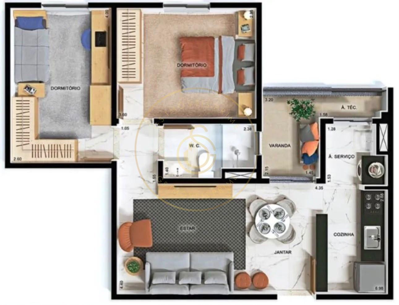 Apartamento, 2 quartos, 69 m² - Foto 9